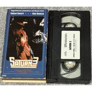 Saturn 3 1979 VHS British Science Fiction Kirk Douglas Farrah Fawcett Horror